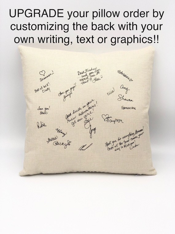 UPGRADE: Add Custom Design on Back of Throw Pillow, 16x16