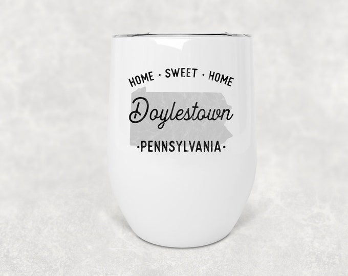 Doylestown Insulated Wine Tumblers, option to personalize