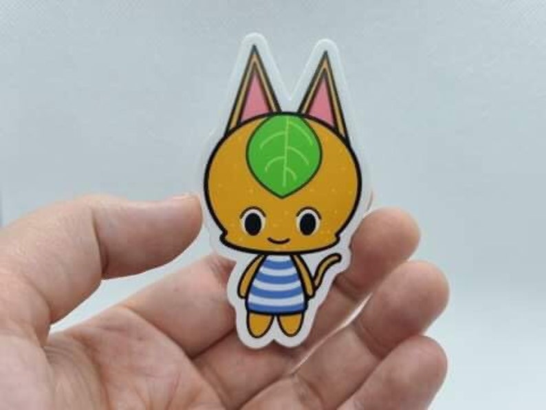 Tangy Animal Crossing Sticker Cat Orange ACNH Waterproof Etsy