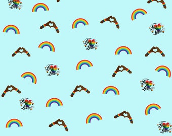 Pride Wrapping Paper Sheet-Black Love-Rainbow-Gift Wrap-Love-Gay Pride-Gift-Black Hands-Just Because-African American- Ethnic-Love-Coexist