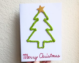 Braided Christmas Tree Greeting Card