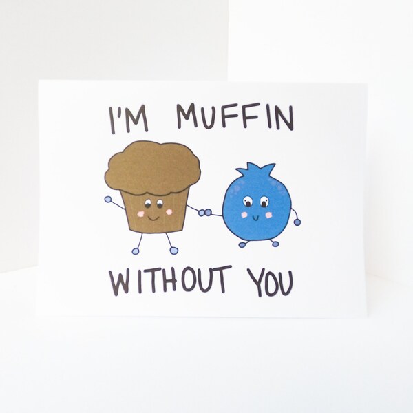 Blueberry Muffin - Greeting Card