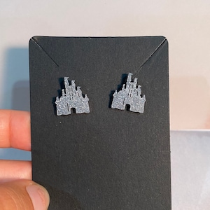 Mini Sparkle Castle Earrings | Small Stud Earrings