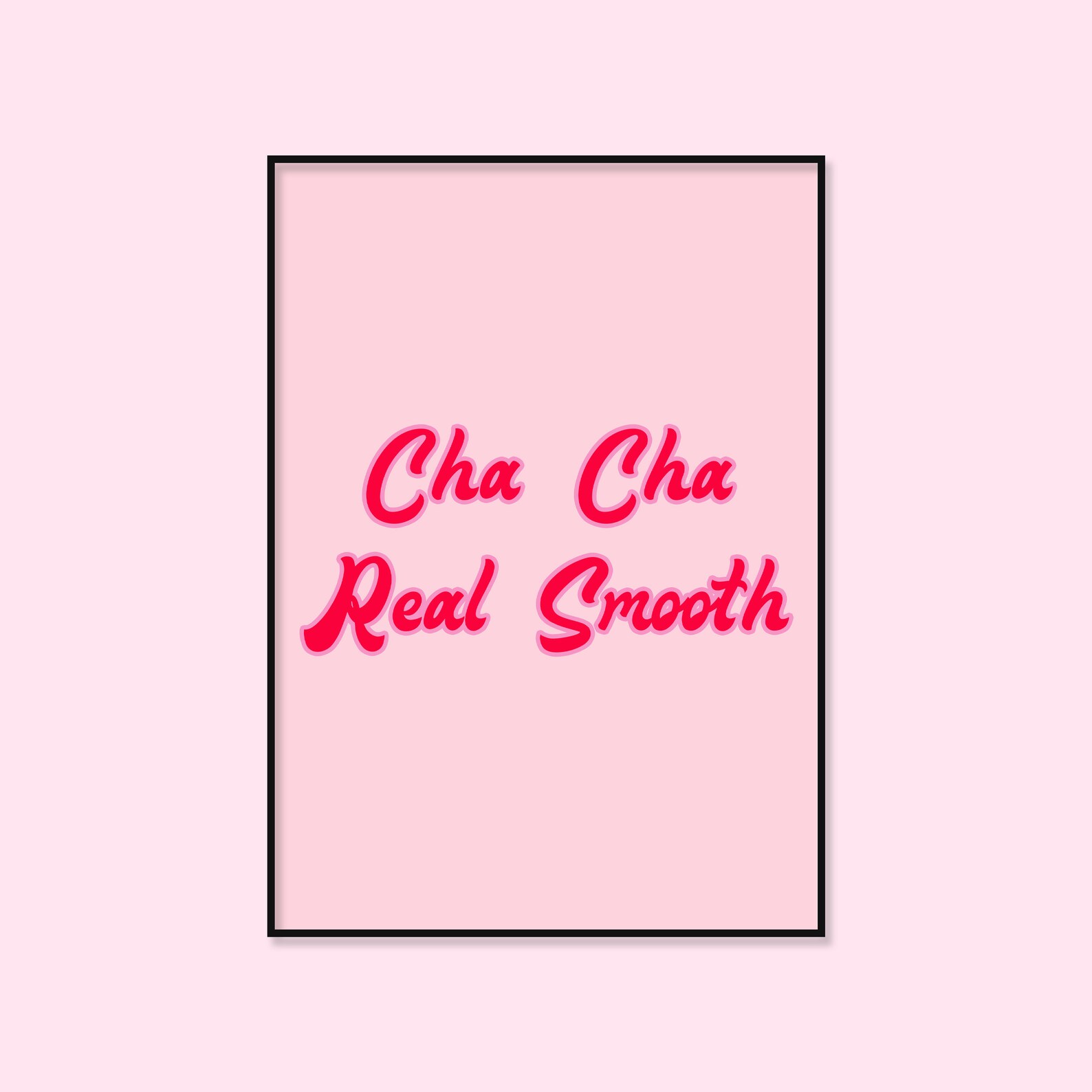 Cha cha slide Lyrics art print funny prints wall Decor Etsy