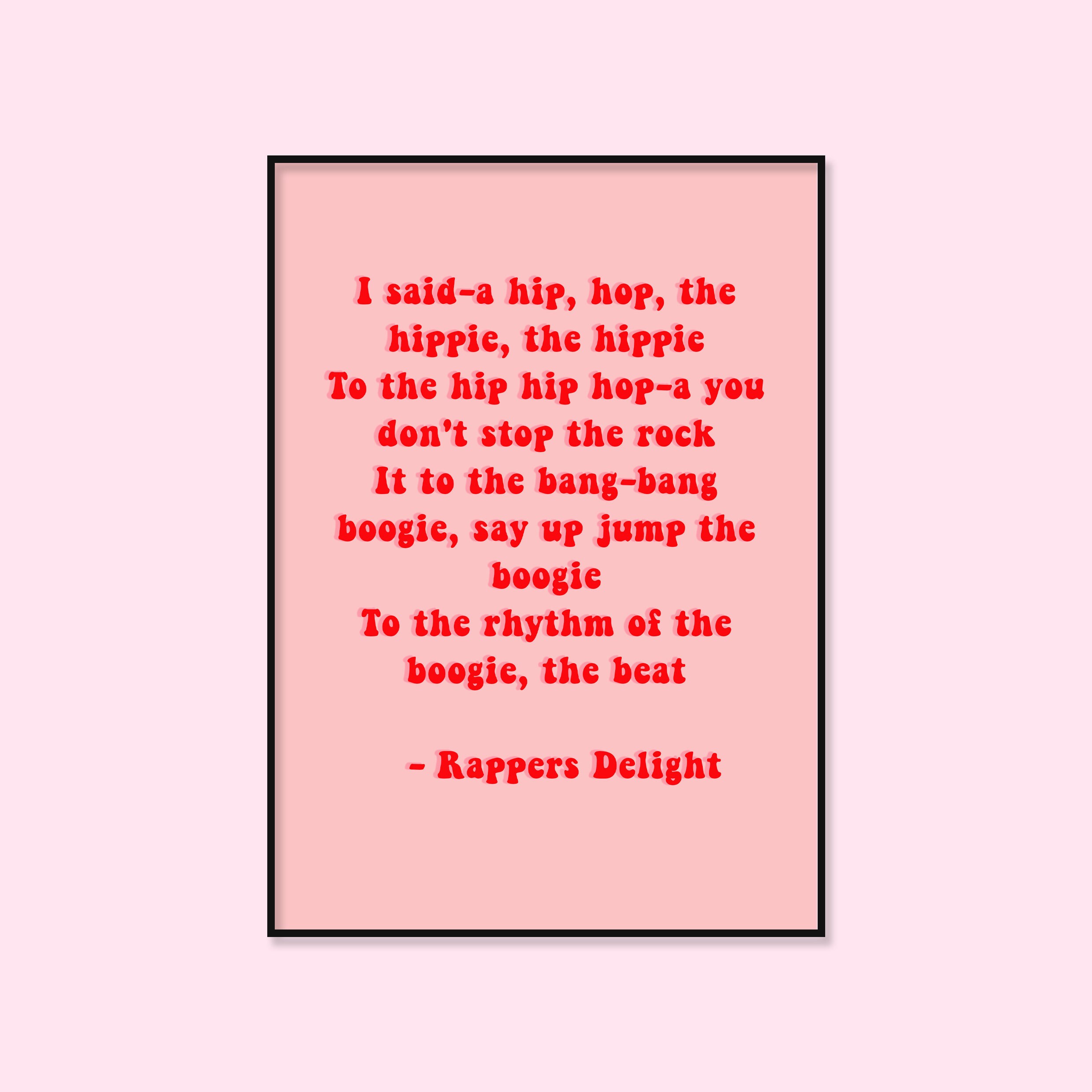 Rappers delight Lyrics art print funny prints wall Decor Etsy