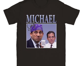Michael Scott Homage T-shirt Tee Top US Office TV Show Retro 90's Vintage Funny Classic Unisex Crewneck T-shirt
