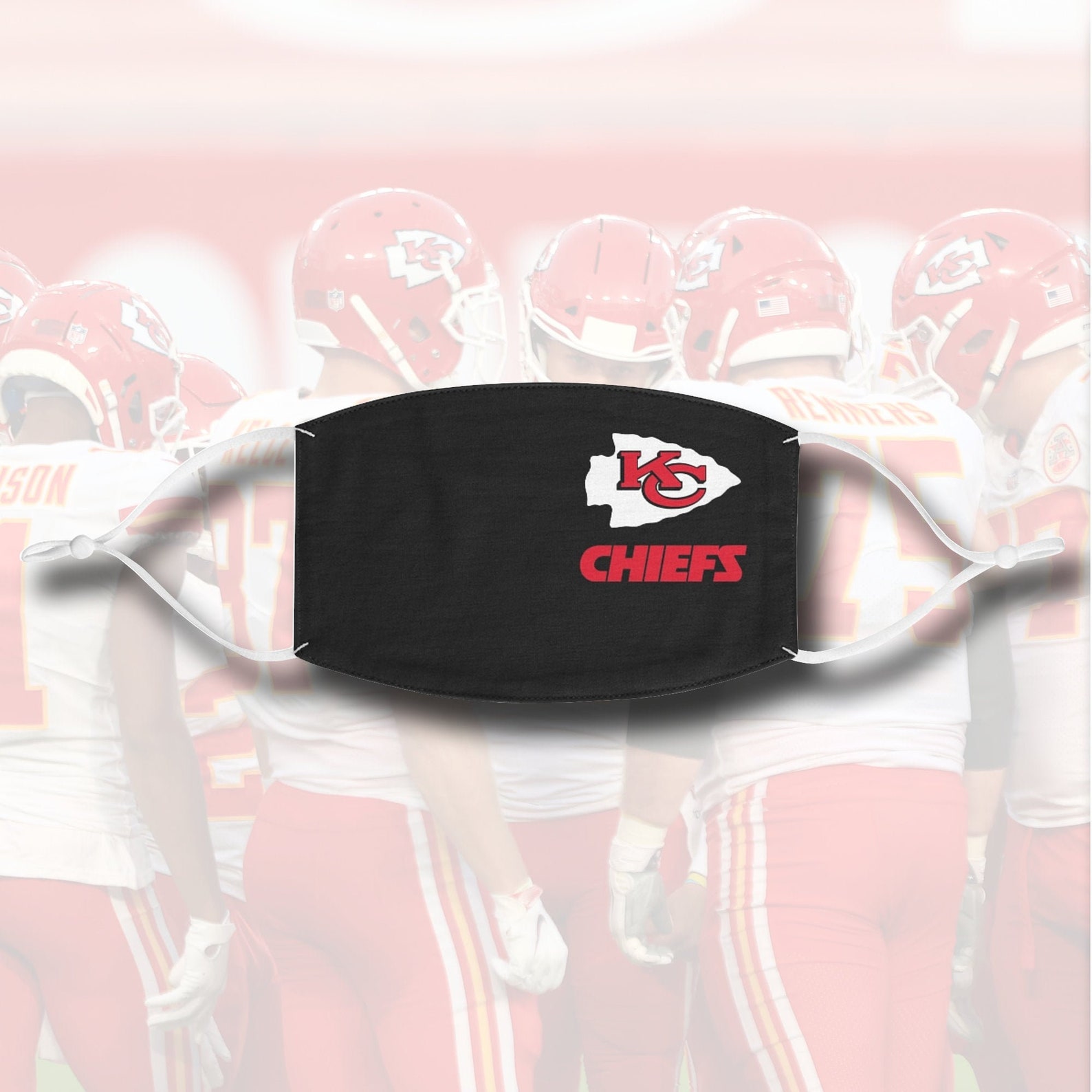 Kansas City Chiefs face mask KC chiefs face mask Face Mask Etsy