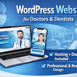 Doctor & Dentist WordPress Website Setup | Domain + Hosting Included | Medical Clinic Web Design