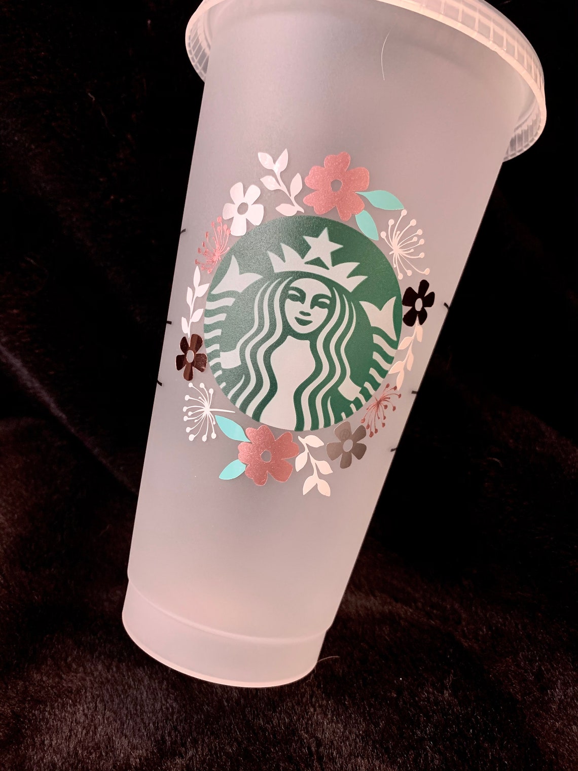 Floral Starbucks Cup Etsy