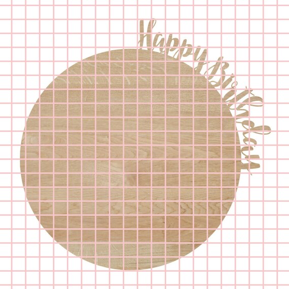 Download Happy Birthday Charger Plate Design Svg Digital Cutting Files Etsy