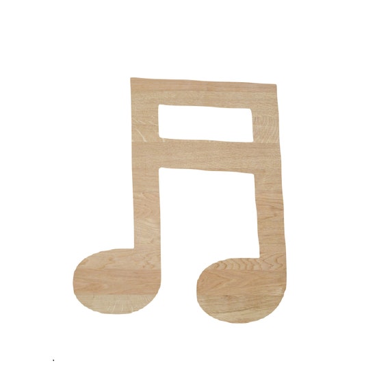 Music Note Unfinished Laser Cut Out Wood Shape Etsy