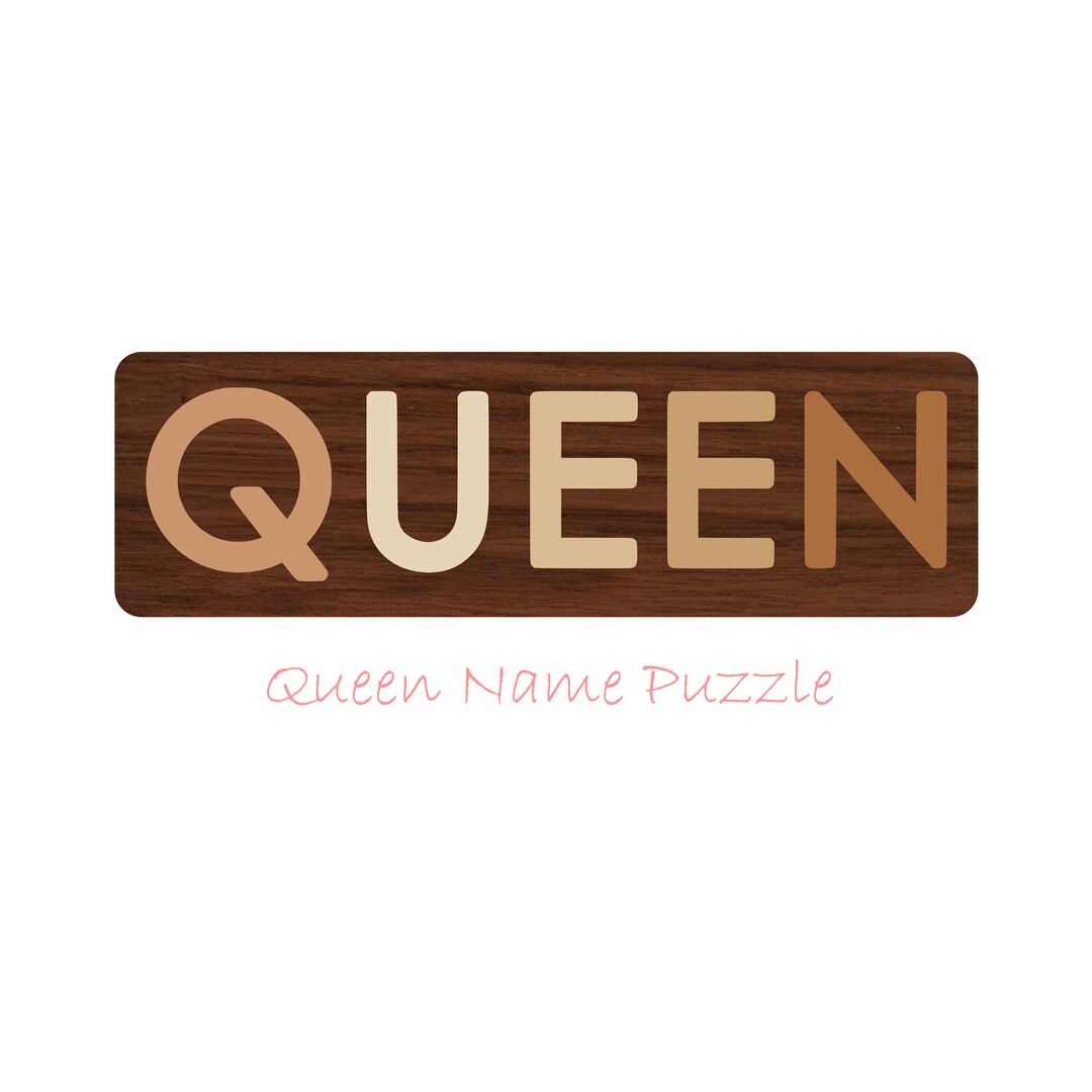 Queen Name Puzzle Digital File for Cut Home Decor Digital Etsy