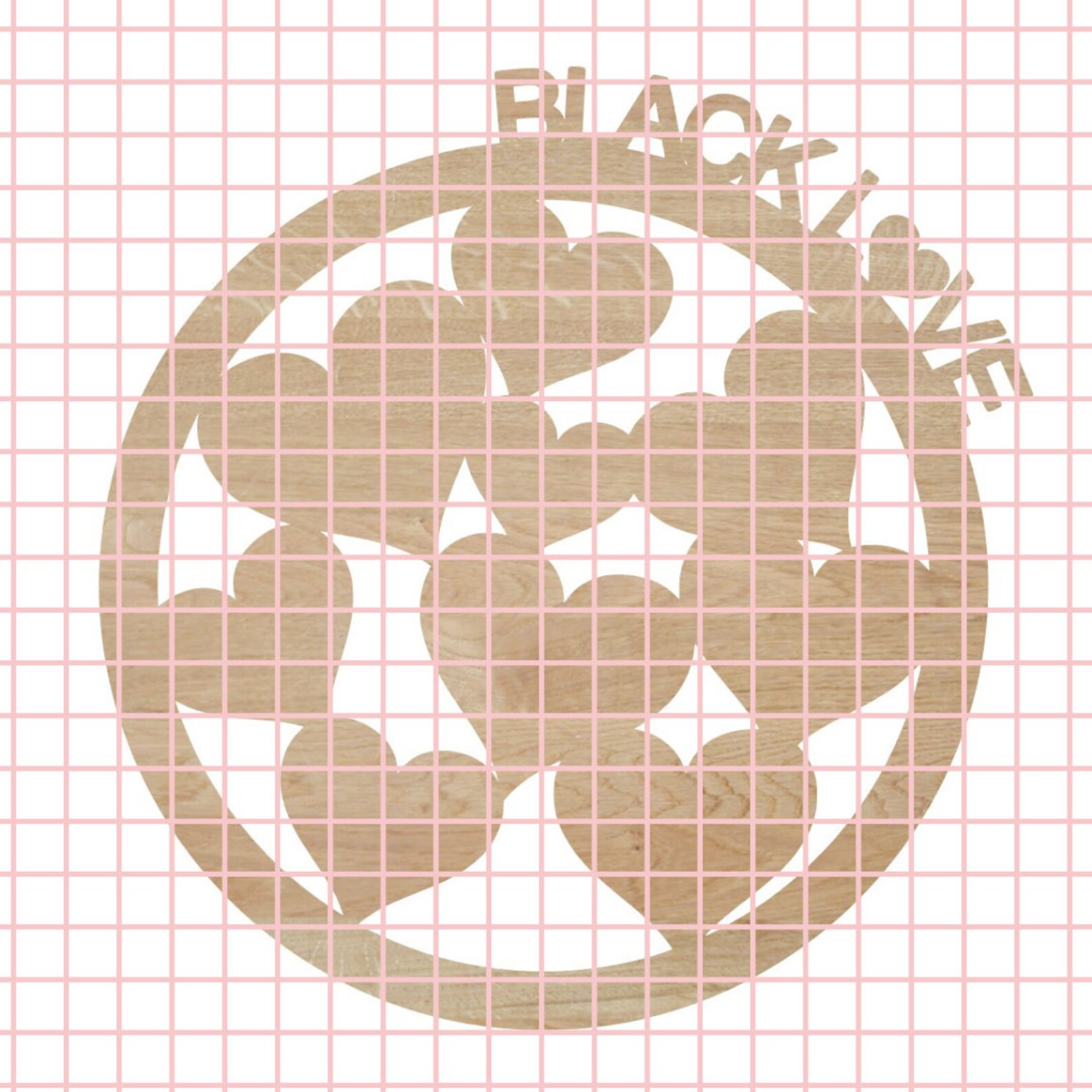 Black Love Charger Plate Design SVG Digital Cutting Files Wood Etsy