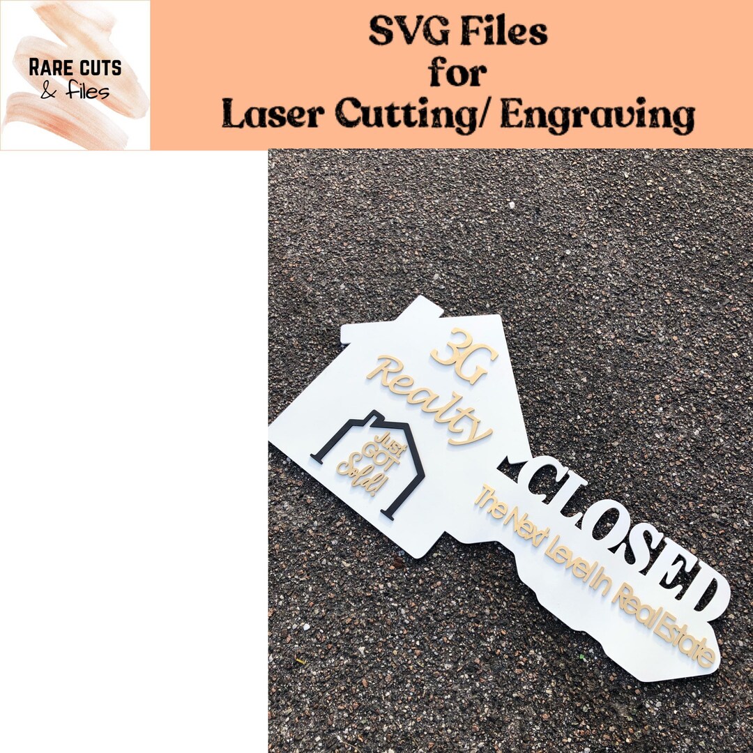 Closed Realtor Key File, SVG - INSTANT Digital Download for Laser ...