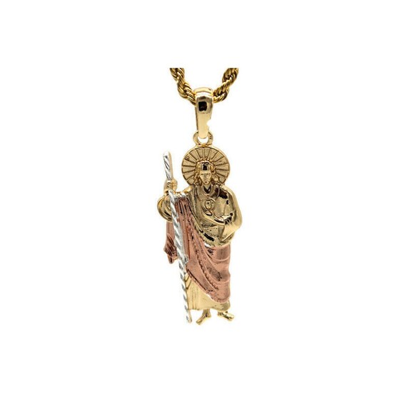 San Judas Grande Cadena 24k Oro 