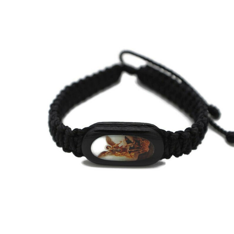 St Michael Archangel Bracelet Knotted image 1