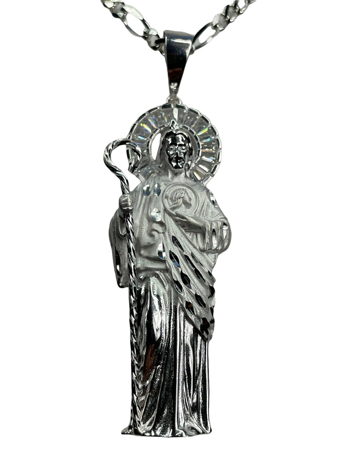St Jude Pendant With Necklace 925 Sterling Silver - Etsy