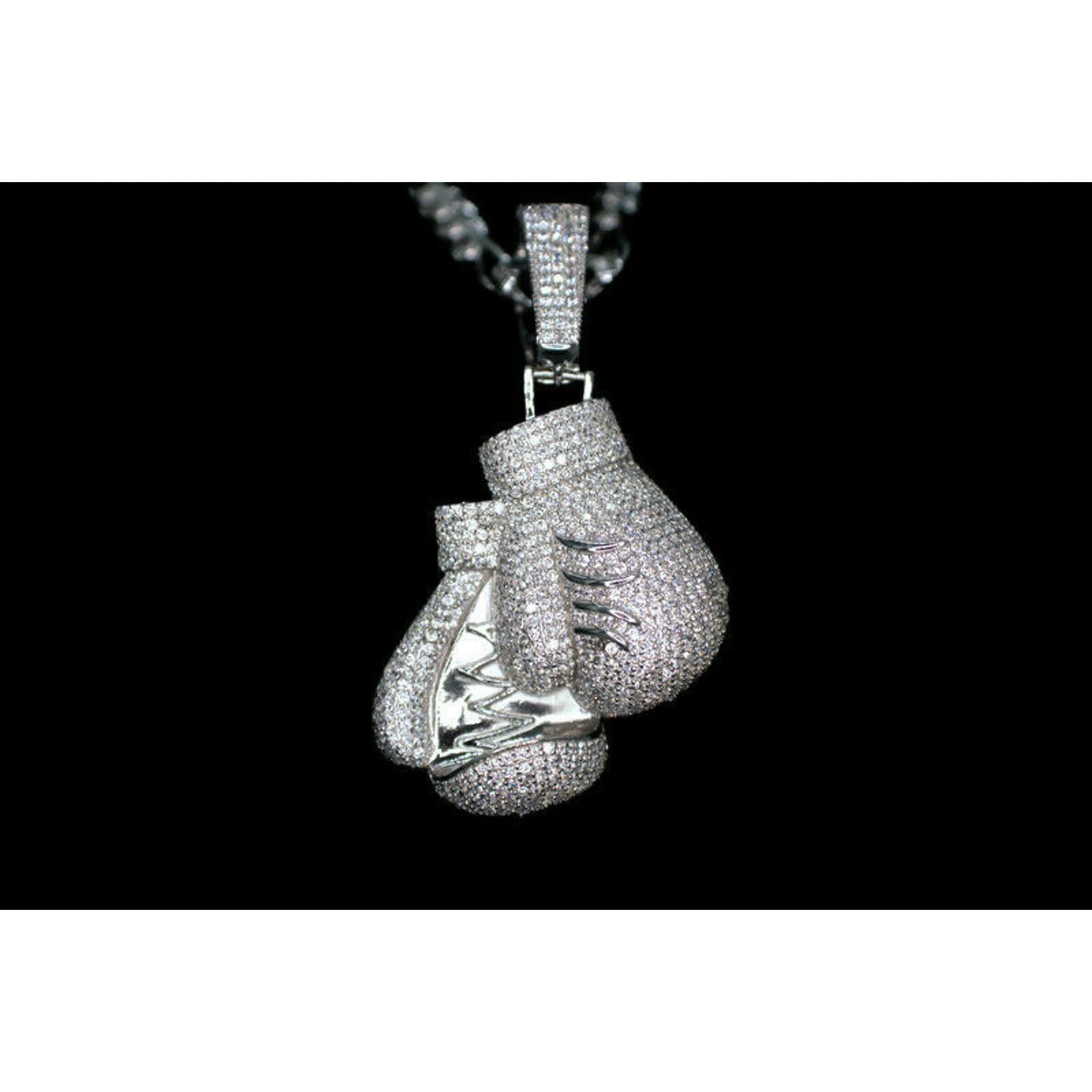 Boxing Gloves Necklace 925 Silver Etsy