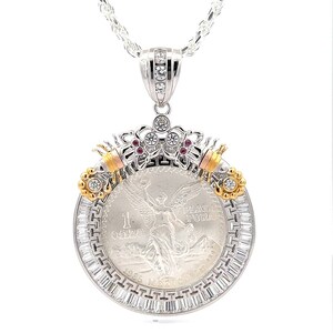 Centenario Pendant with Rope Chain Scorpions Sterling Silver .925