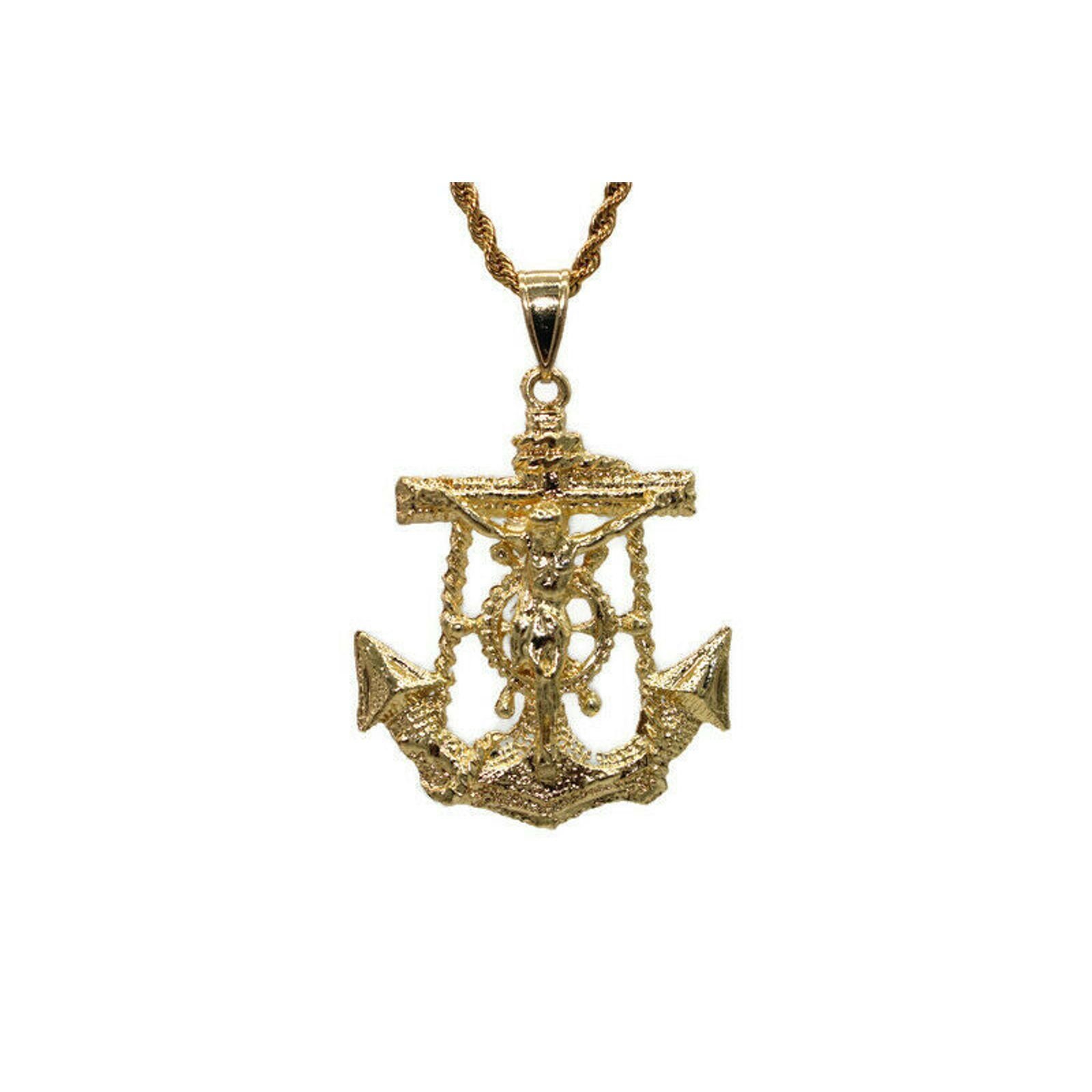 Anchor with jesus pendant deals