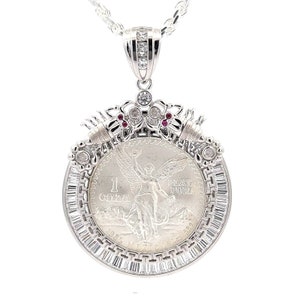 Centenario Pendant with Rope Chain Scorpions Sterling Silver .925
