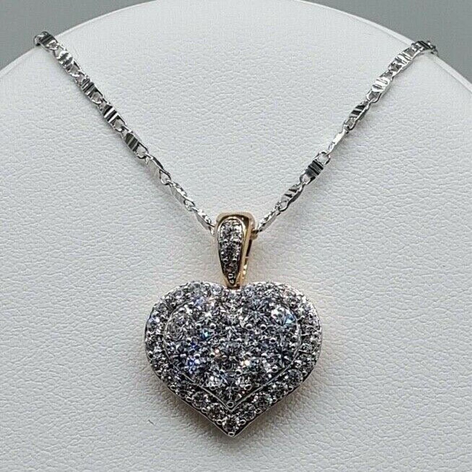 Shinny Heart Pendant With Necklace 24K Gold Filled - Etsy