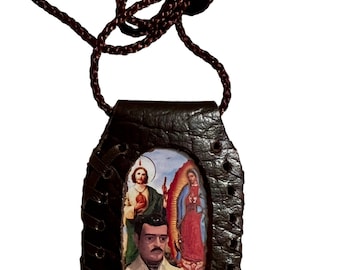 St Jude and Our Lady of Guadalupe Gold Plated Pendant and  St Jude Our Lady of Guadalupe Centenario 24K GF main image 2
