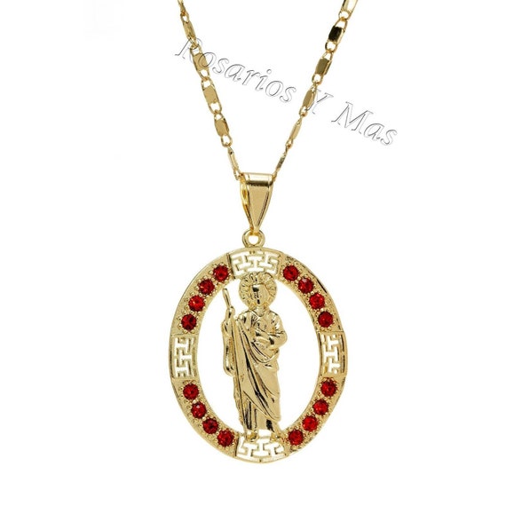 San judas sale chain 24k gold