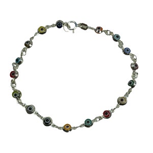 Evil Eye Colorful Bracelet 925 Sterling Silver Protection Mal de Ojo Pulsera NEW