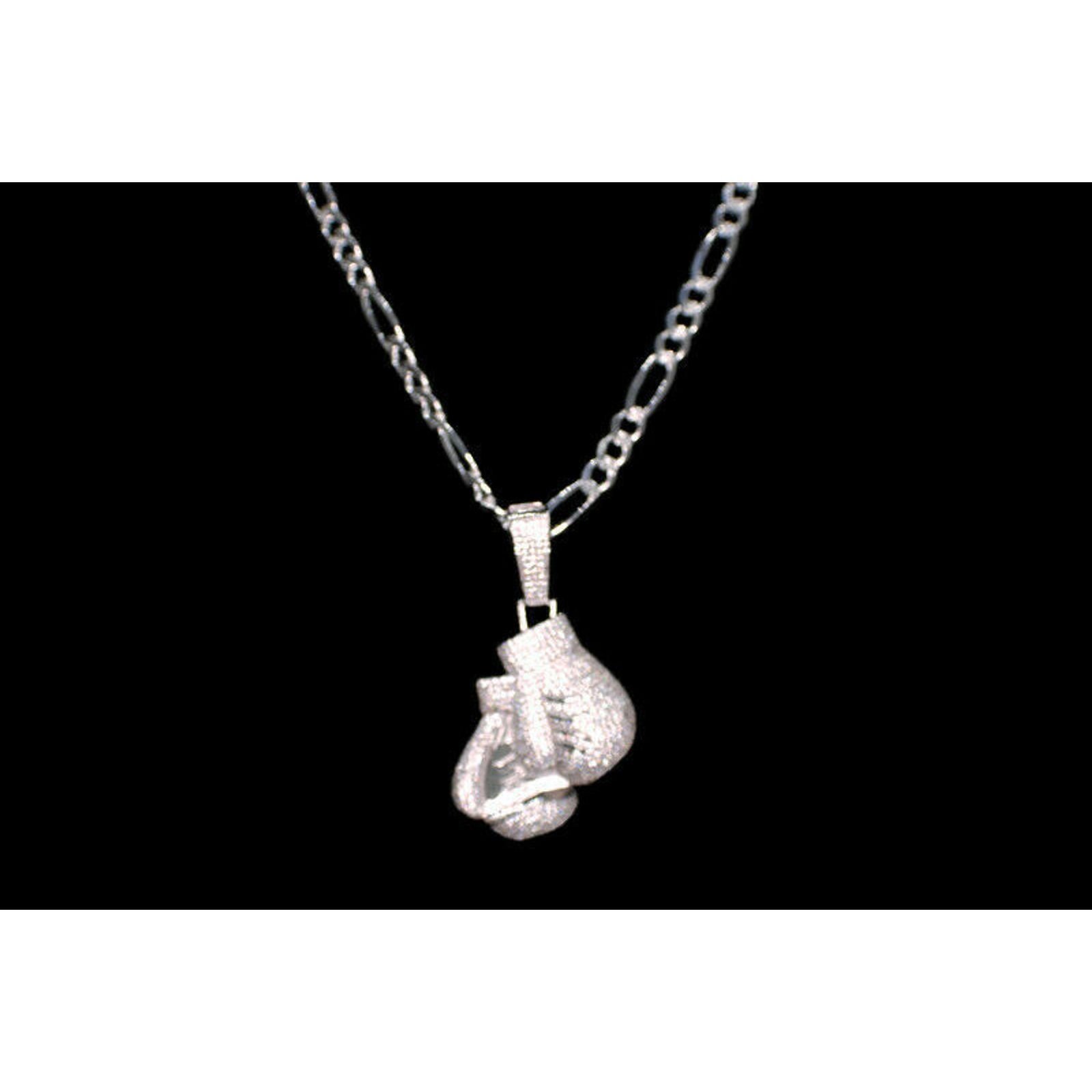 Boxing Gloves Necklace 925 Silver Etsy UK