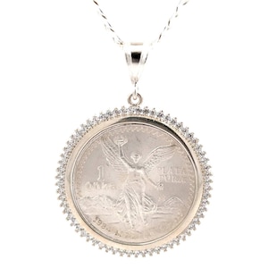 Centenario Necklace Sterling Silver .925 Original Coin