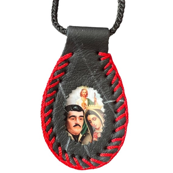 San judas clearance leather necklace