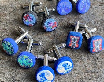 Spinki do mankietów robione ręcznie