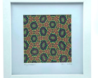 Oryginalna sztuka z gliny polimerowej „Psychodeliczna”