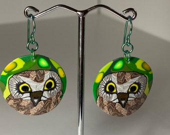 Pendientes de búho de Ruru NZ