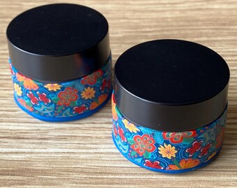 Słoik na pigułki/maść w kształcie kwiatowego kalejdoskopu