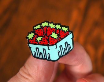 Strawberry Fields | Enamel Pin | Cottage Core | Gifts For Gardeners | Farmers Market