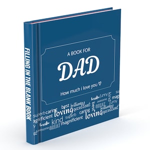 Father's Day Gifts For Dad Book Fill In The Blank Keepsake Journal Personalized Thoughtful Meaningful Unique Gifts Gratitude Love Book