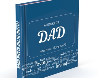 Father's Day Gifts For Dad Book Fill In The Blank Keepsake Journal Personalized Thoughtful Meaningful Unique Gifts Gratitude Love Book