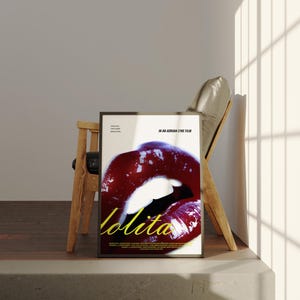 Lolita, Movie Poster,  Vintage Movie, Movie Art, Wall Art, Home Decor, Cinematic Poster, Retro Aesthetic, Movie Memorabilia.
