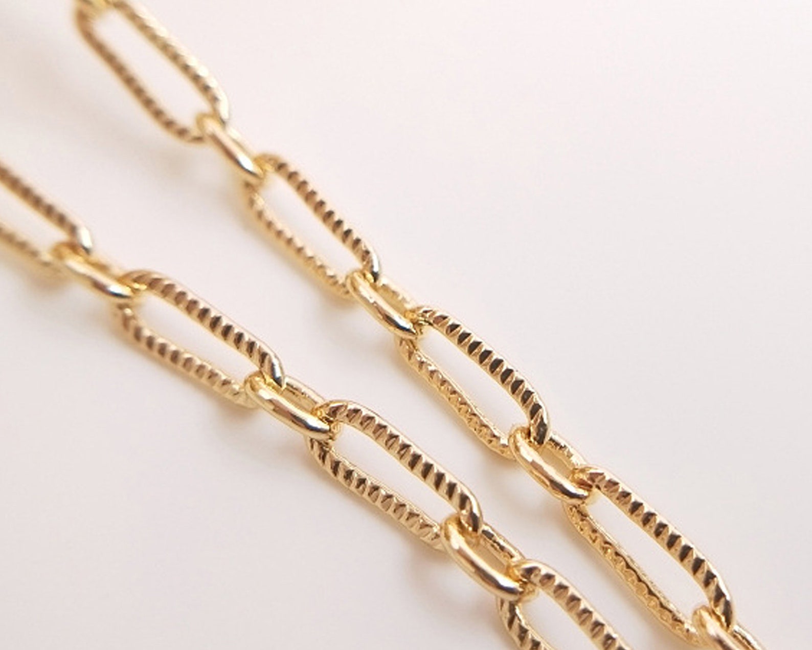 14K Gold Chainroll Chain for DIY Jewelrychain by Yard Etsy