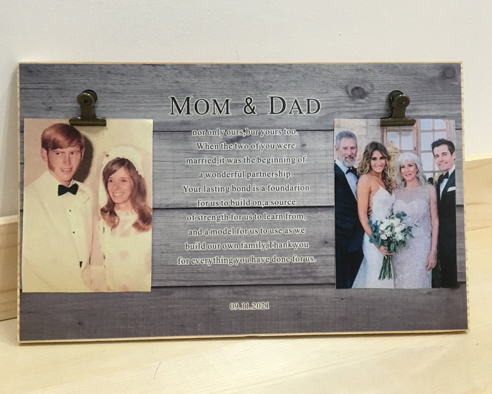 Cadre photo souvenir personnalisé cadre cadeau de mariage Etsy