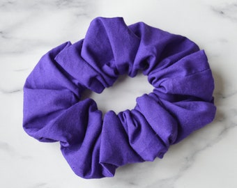 Purple Scrunchies for Teens, Schools Hair Accessories, Small Birthday Gift for Her, Cotton Scrunchies, Party Bag Fillers, Hair Tie