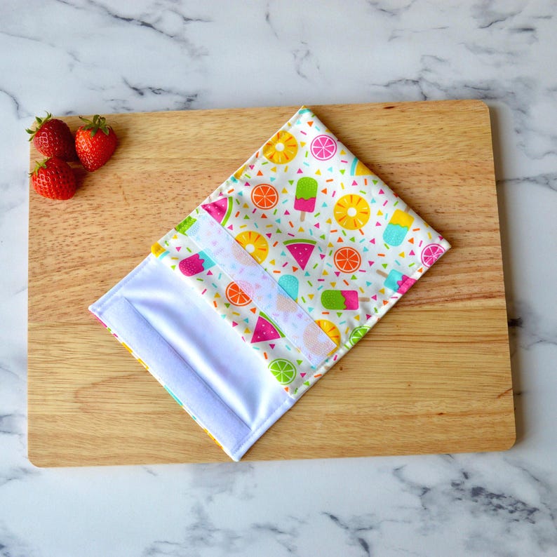 Summer Cupcake Reusable Snack Bag, Washable Snack Pouch, Eco-Friendly Birthday Gift for Girls bild 5