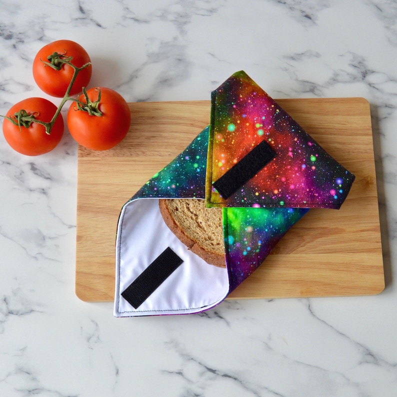 Reusable Food Wrap, Sandwich Wrap, Celestial Gifts for Women, Reusable Kitchen Accessories, Back to School Gift, Eco Friendly Gift for Girls Starburst