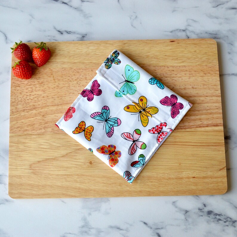 Summer Cupcake Reusable Snack Bag, Washable Snack Pouch, Eco-Friendly Birthday Gift for Girls bild 9