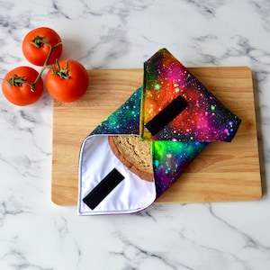 Space Starburst Reusable Sandwich Wrap, Birthday Gift for Men, Back to school Gift for Kids