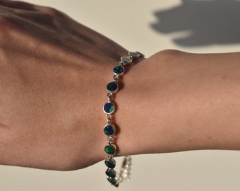 Eilat Stone Bracelet, 925 sterling silver with Eilat Stone