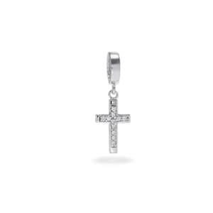 Designer Charms, christliche Charms, 925 Sterling Silber Kreuz Charm Perle passt Charm Armband Anhänger