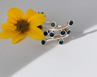 Eilat Stone Ring, 925 sterling silver with Eilat Stone